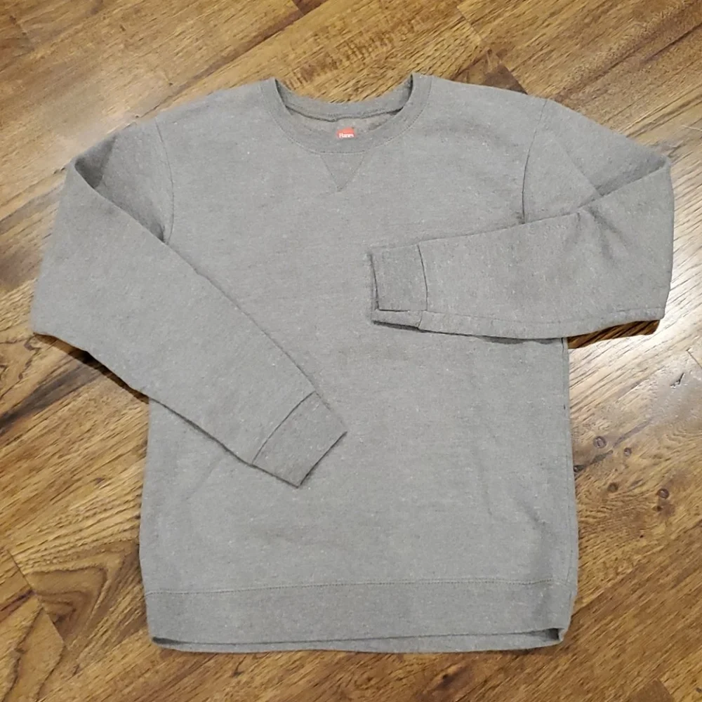 Boys Hanes gray sweatshirt size L 10/12